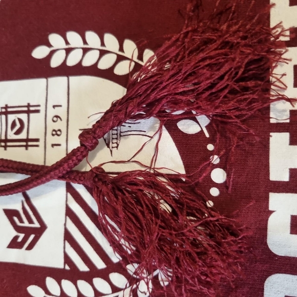 USA University Hoodie Burgundy Mens Sweatshirt Pullover Seattle Pacific Size S. - Picture 4 of 4